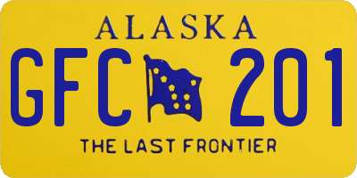 AK license plate GFC201