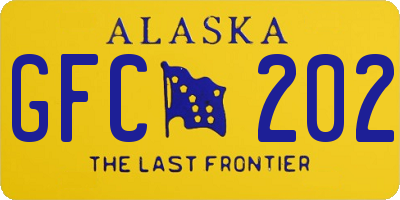 AK license plate GFC202