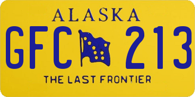 AK license plate GFC213