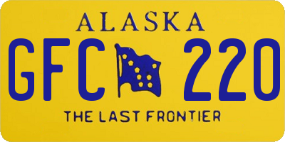AK license plate GFC220