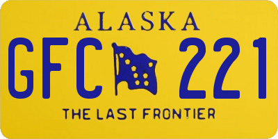 AK license plate GFC221