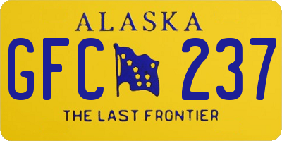 AK license plate GFC237