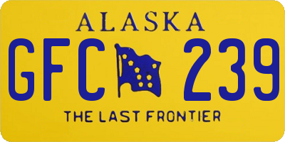AK license plate GFC239