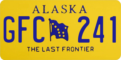 AK license plate GFC241