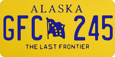 AK license plate GFC245