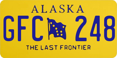 AK license plate GFC248