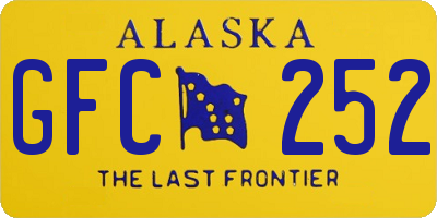 AK license plate GFC252