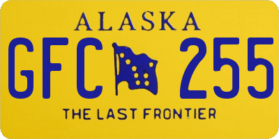 AK license plate GFC255