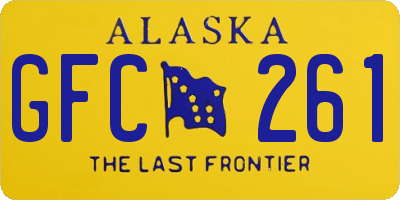 AK license plate GFC261
