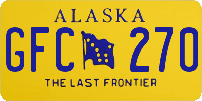 AK license plate GFC270