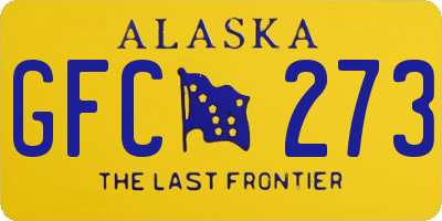AK license plate GFC273