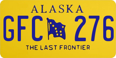 AK license plate GFC276