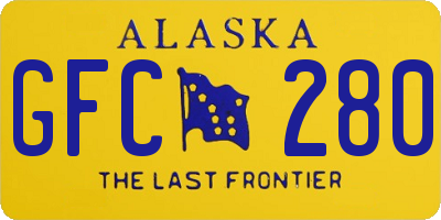 AK license plate GFC280