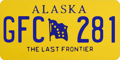 AK license plate GFC281