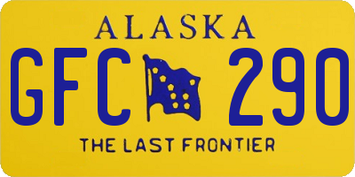 AK license plate GFC290