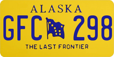 AK license plate GFC298