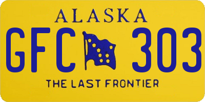 AK license plate GFC303
