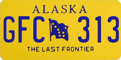 AK license plate GFC313