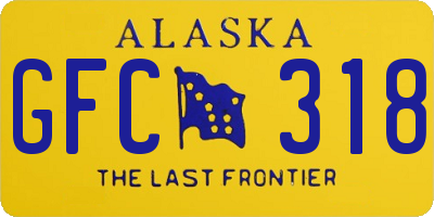 AK license plate GFC318