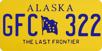 AK license plate GFC322