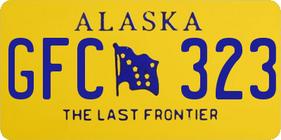 AK license plate GFC323