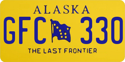 AK license plate GFC330