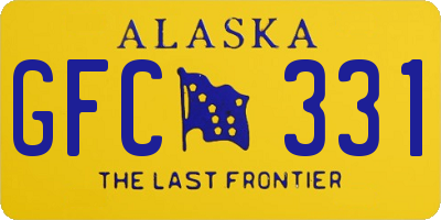 AK license plate GFC331