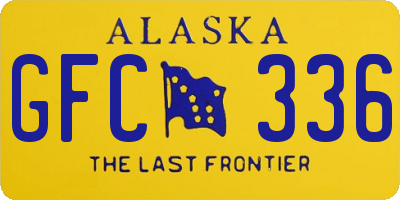 AK license plate GFC336