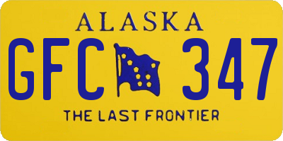 AK license plate GFC347