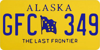 AK license plate GFC349