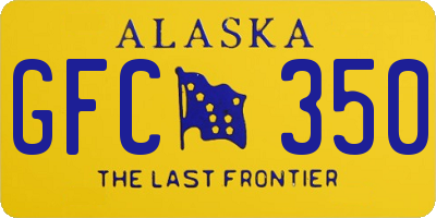 AK license plate GFC350