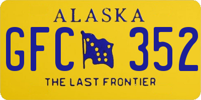 AK license plate GFC352