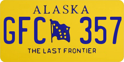 AK license plate GFC357