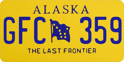 AK license plate GFC359