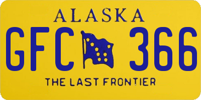 AK license plate GFC366
