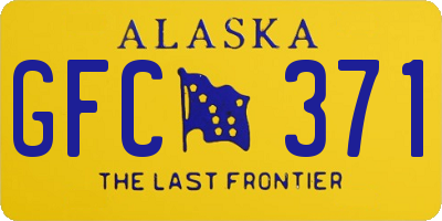 AK license plate GFC371
