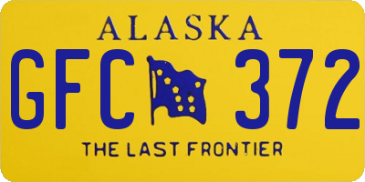AK license plate GFC372