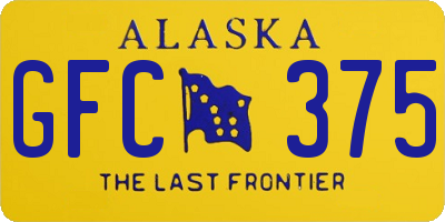 AK license plate GFC375