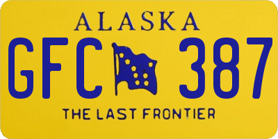 AK license plate GFC387