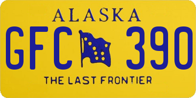 AK license plate GFC390