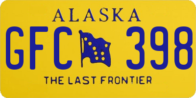 AK license plate GFC398