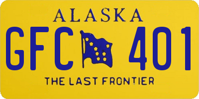AK license plate GFC401