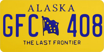 AK license plate GFC408