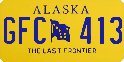 AK license plate GFC413