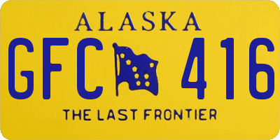 AK license plate GFC416