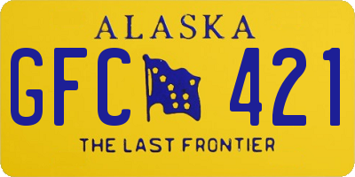 AK license plate GFC421