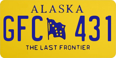 AK license plate GFC431