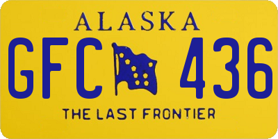 AK license plate GFC436