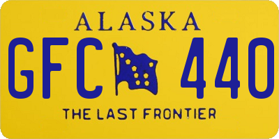 AK license plate GFC440