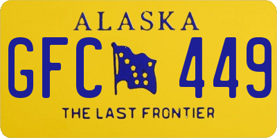 AK license plate GFC449